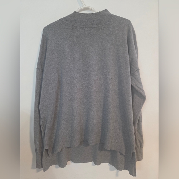 White + Warren Sweaters - White + Warren Gray Turtleneck Sweater